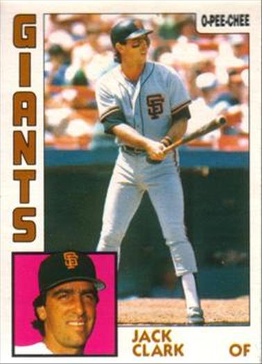 1984 O-Pee-Chee Baseball Cards 381     Jack Clark